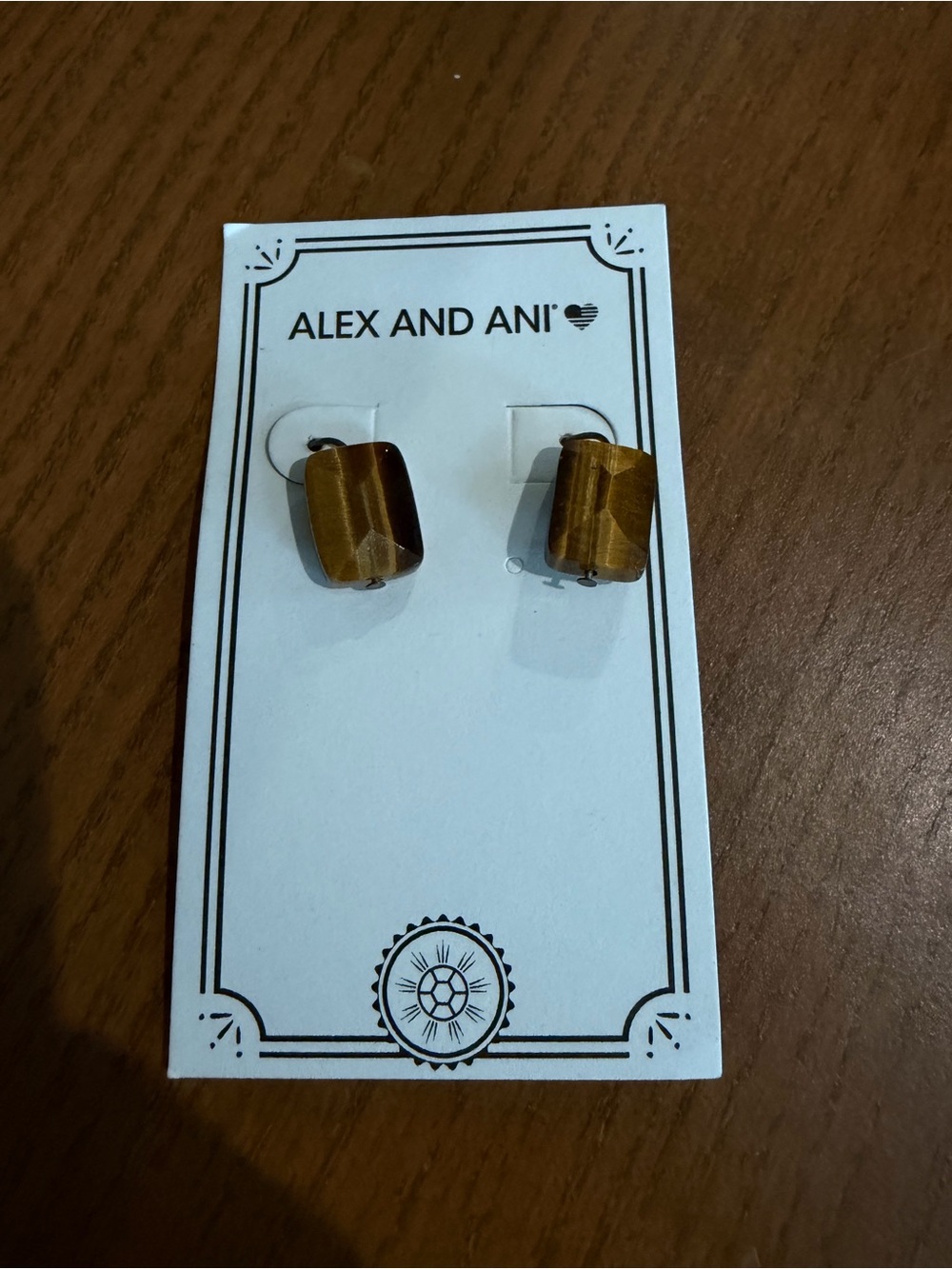 Alex and Ani Tigers Eye Earrings